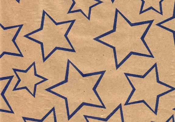 PAPEL DE REGALO KRAFT ESTRELLITA AZUL